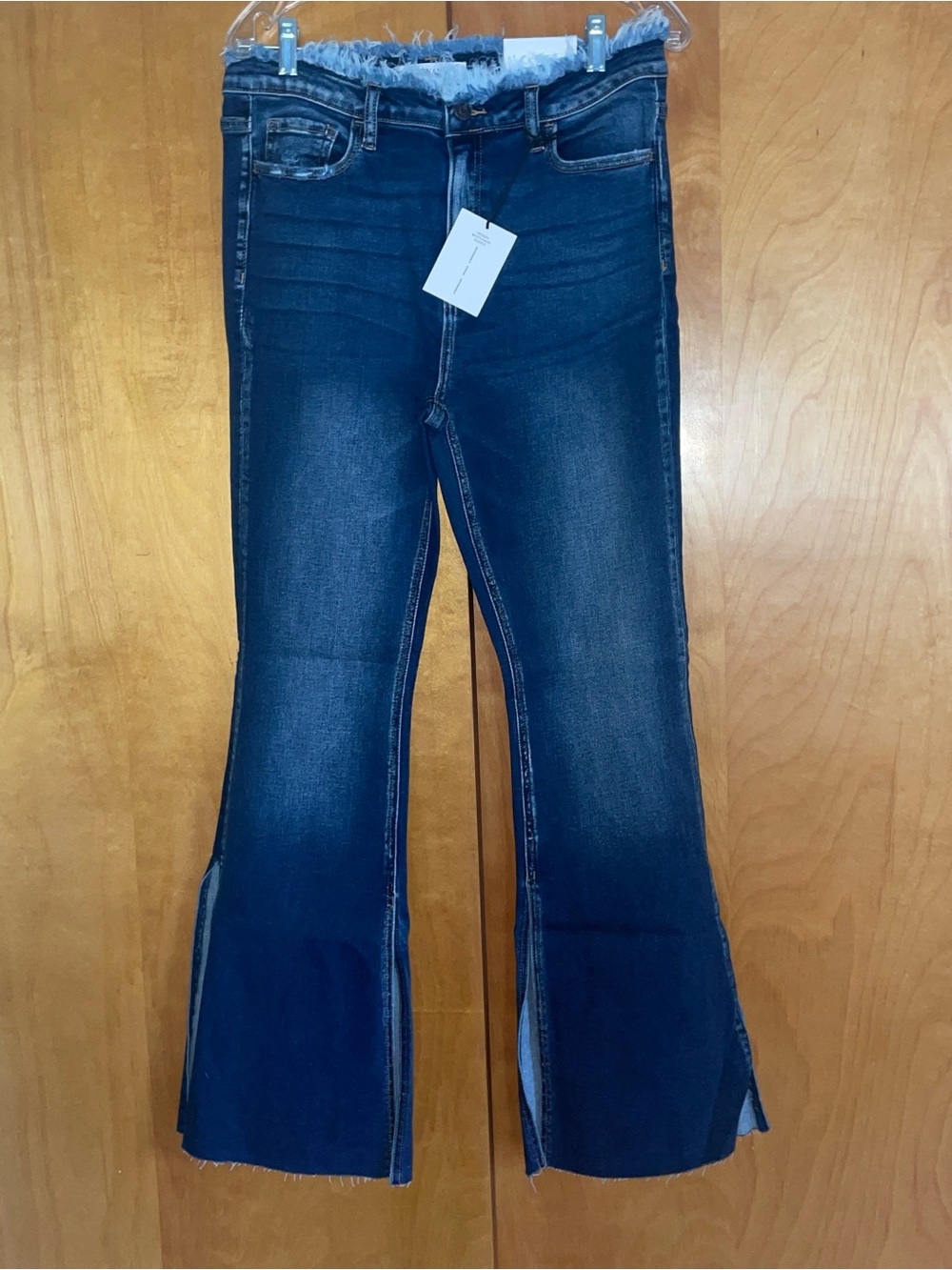 Zenana Outfitters Dark Blue High-Rise Flare Jeans